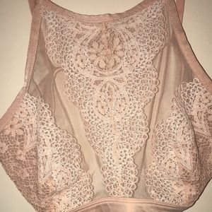Nude high neck bralette